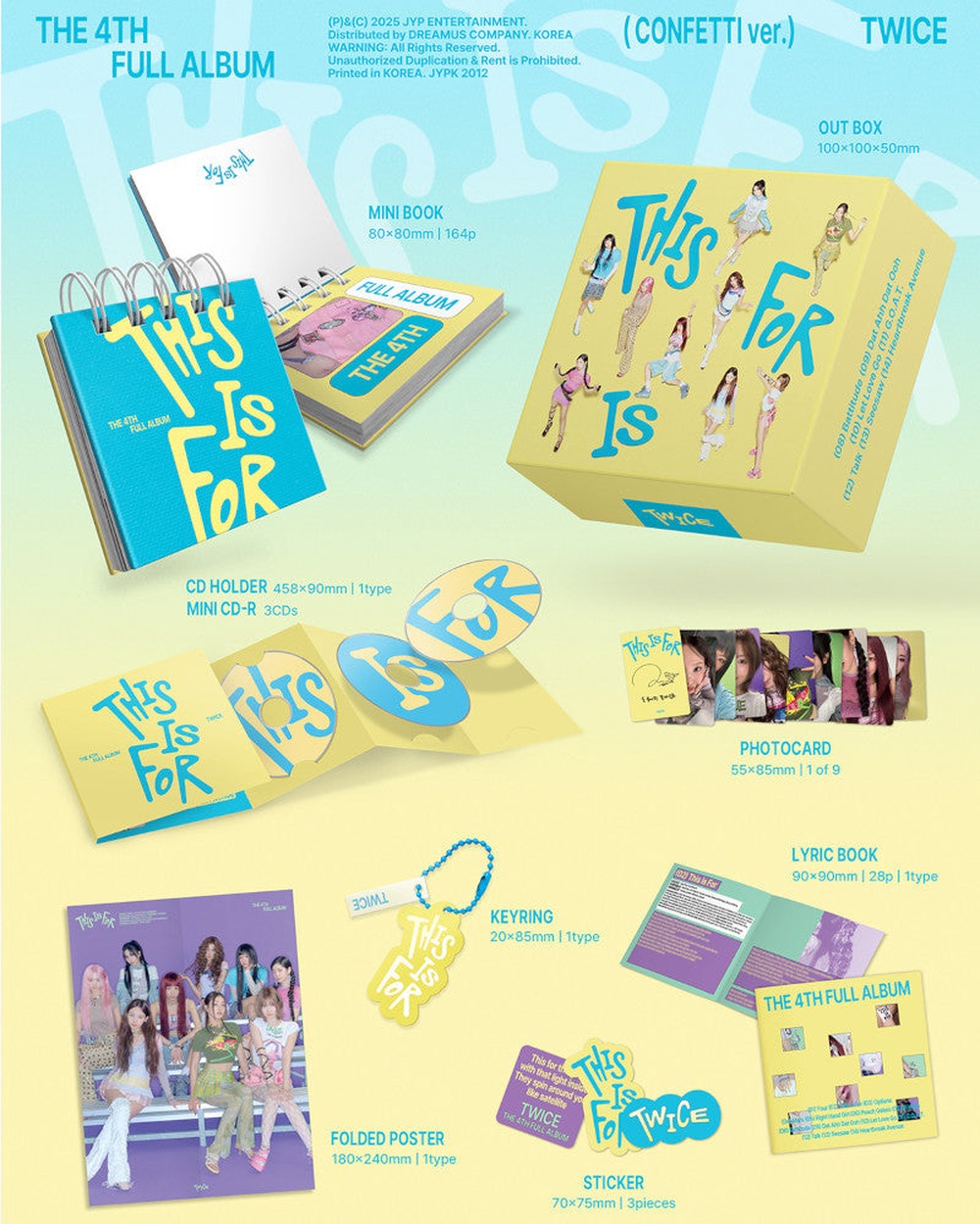 TWICE - 4TH FULL ALBUM [THIS IS FOR] (CONFETTI ver.) album — detail 1 of 1