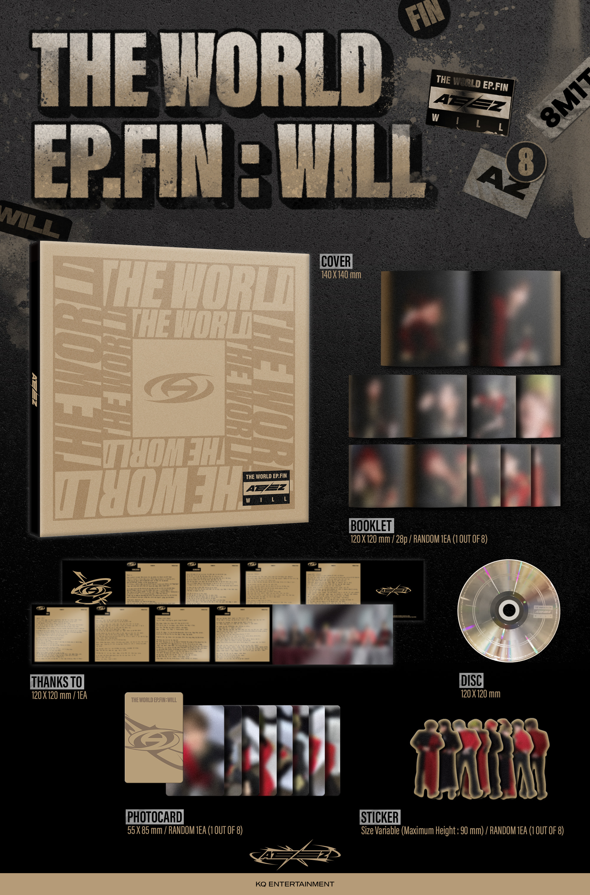 ATEEZ - FULL ALBUM [THE WORLD EP.FIN : WILL] (DIGIPACK ver.) album — detail 1 of 1