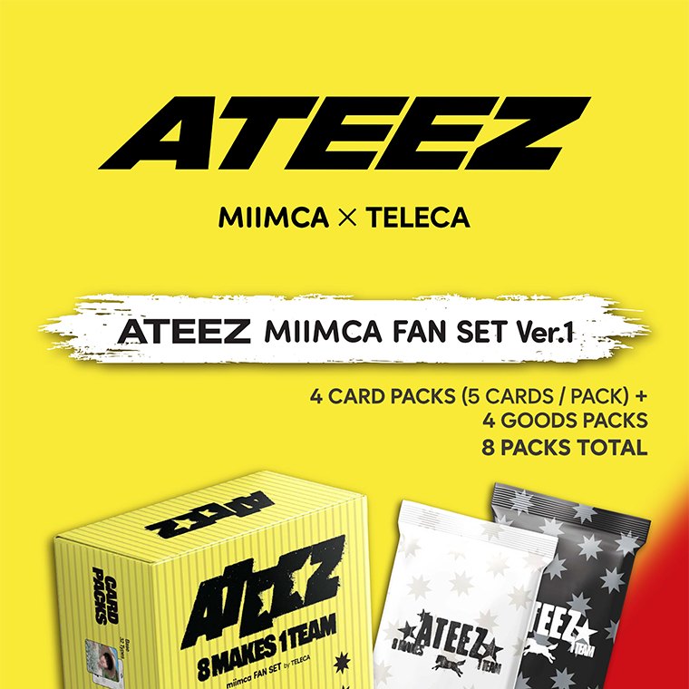 ATEEZ - MIIMCA COLLECTIBLE TRADING CARD FAN SET VER.1 & VER.2 merchandise — detail 4 of 17