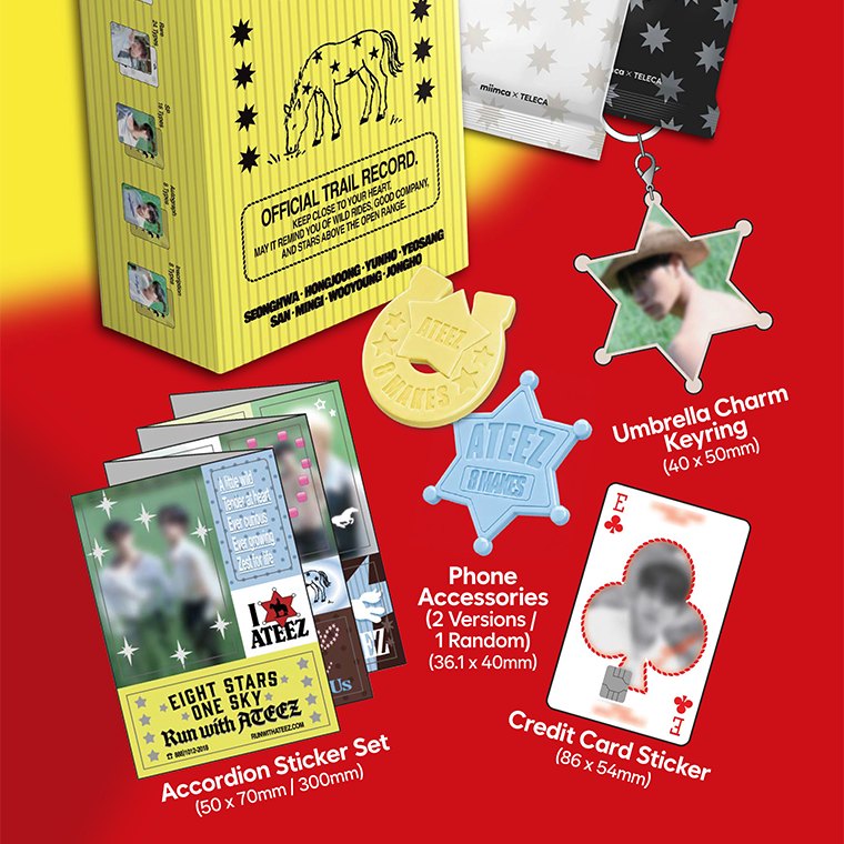 ATEEZ - MIIMCA COLLECTIBLE TRADING CARD FAN SET VER.1 & VER.2 merchandise — detail 5 of 17