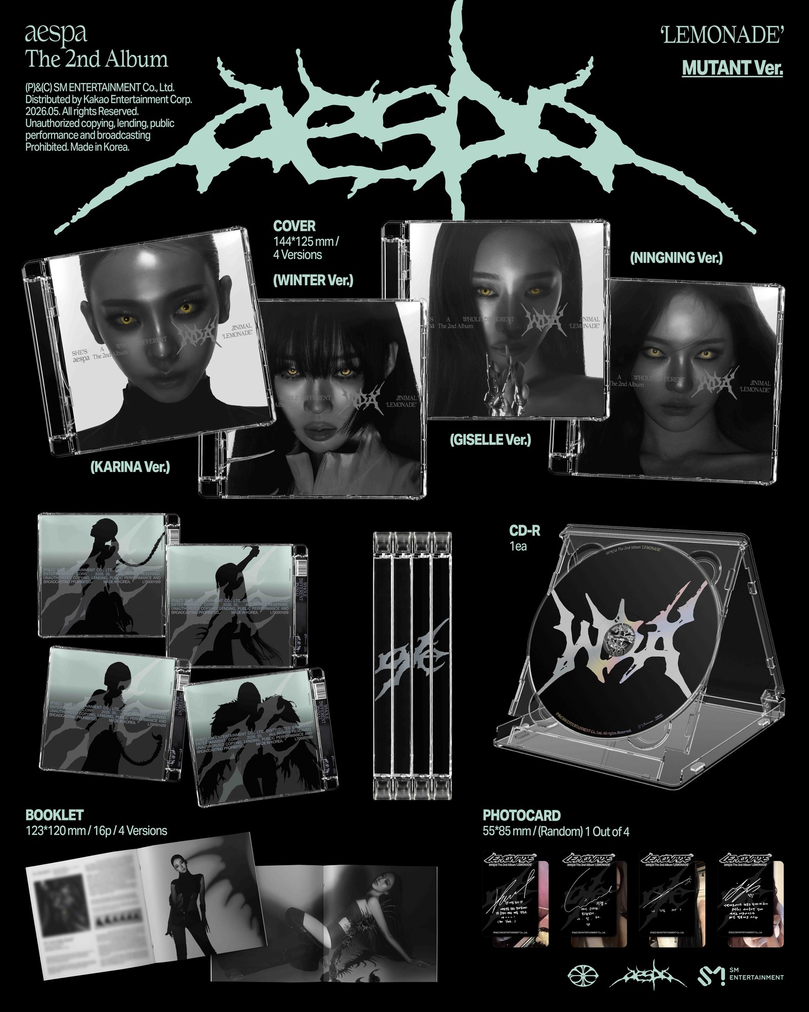 AESPA - 2ND FULL ALBUM [LEMONADE] (MUTANT ver.) album — detail 1 of 1