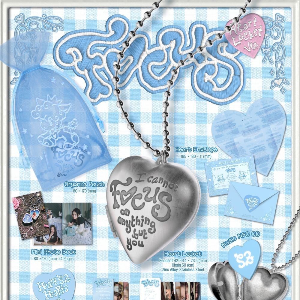 HEARTS2HEARTS - 1st Mini Album 'FOCUS' (Heart Locket ver.) album — detail 1 of 2