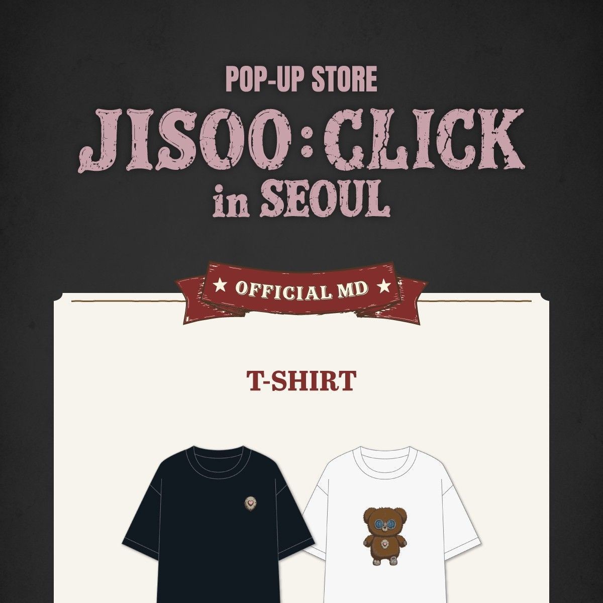 JISOO - [JISOO : CLICK in SEOUL] MD - T-SHIRT merchandise — detail 1 of 4