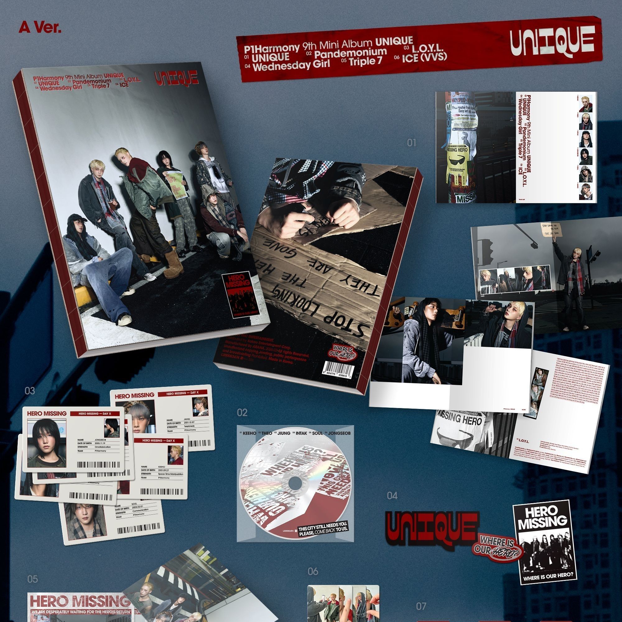 P1HARMONY - 9TH MINI ALBUM [UNIQUE] (PHOTOBOOK ver.) album — detail 1 of 6
