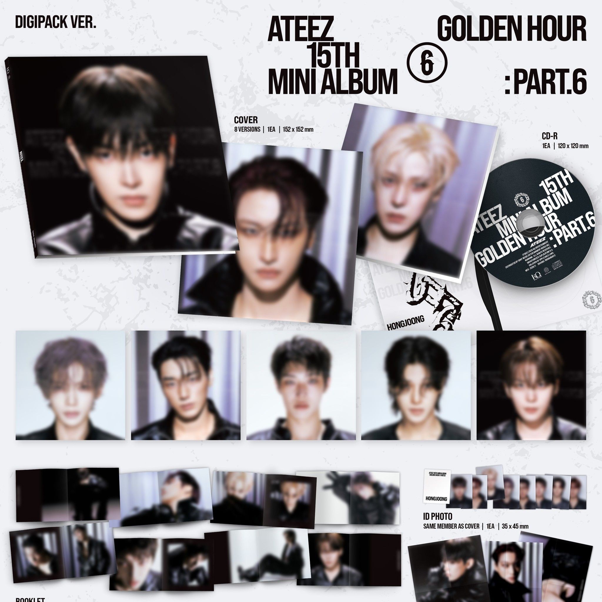 ATEEZ 15TH MINI ALBUM [GOLDEN HOUR : Part.6] (DIGIPACK VER.) album — detail 1 of 2