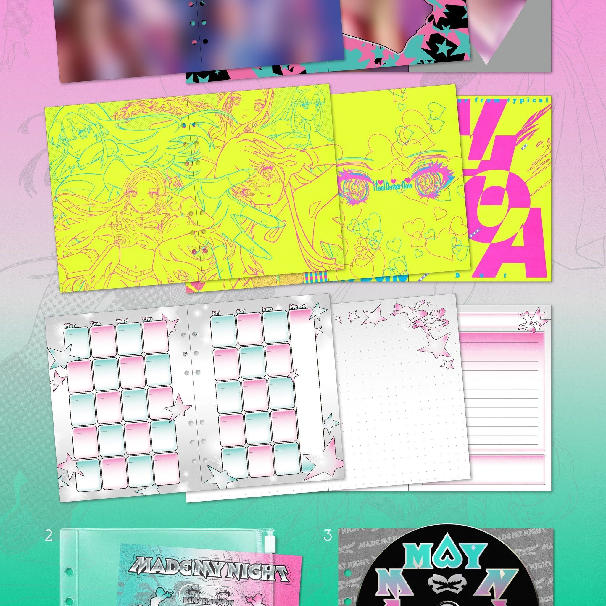 LE SSERAFIM - 2nd Single Album 'Made My Night' (CHEMICAL NIGHT ver.) album — detail 3 of 4