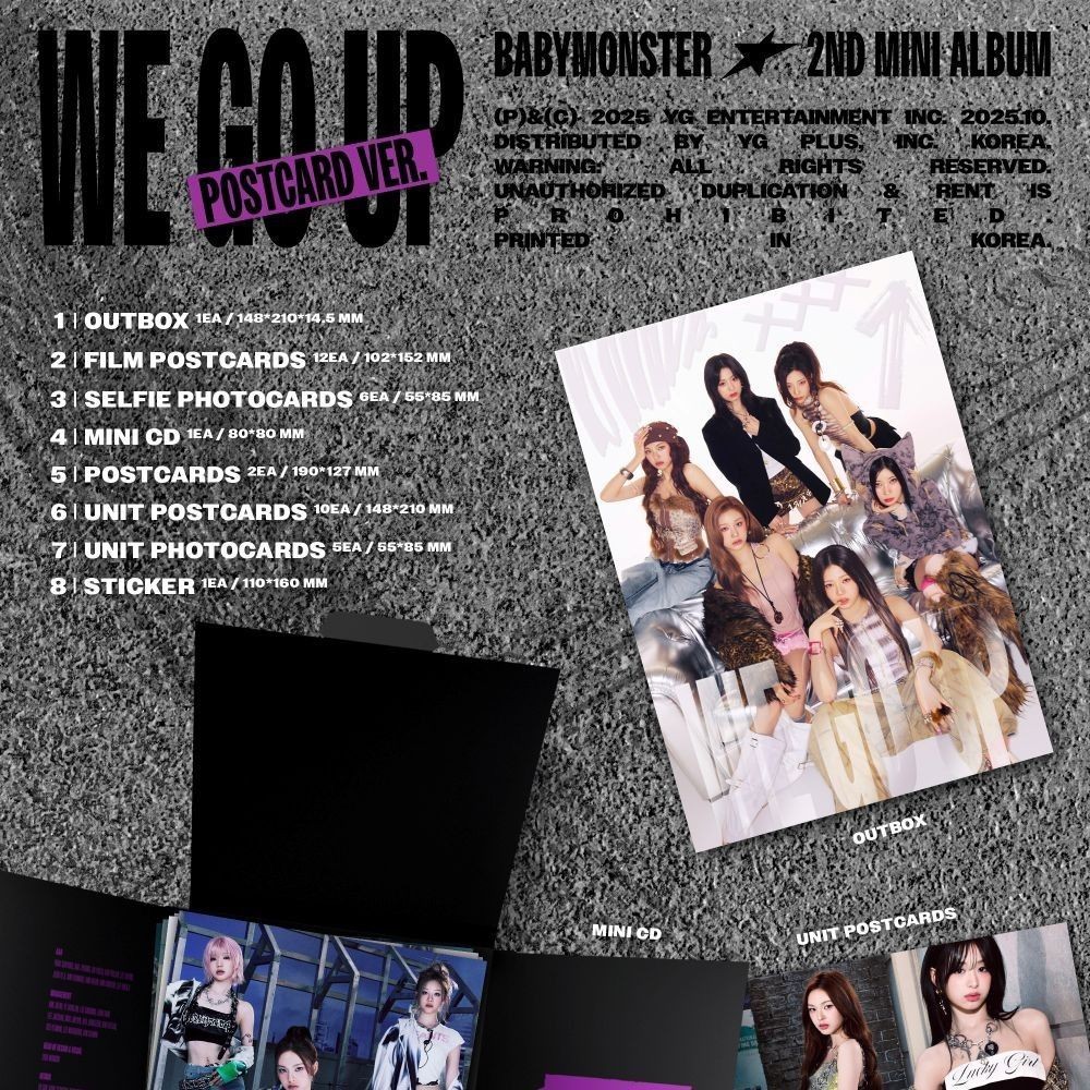 BABYMONSTER - 2nd MINI ALBUM [WE GO UP] POSTCARD Ver. album — detail 1 of 3