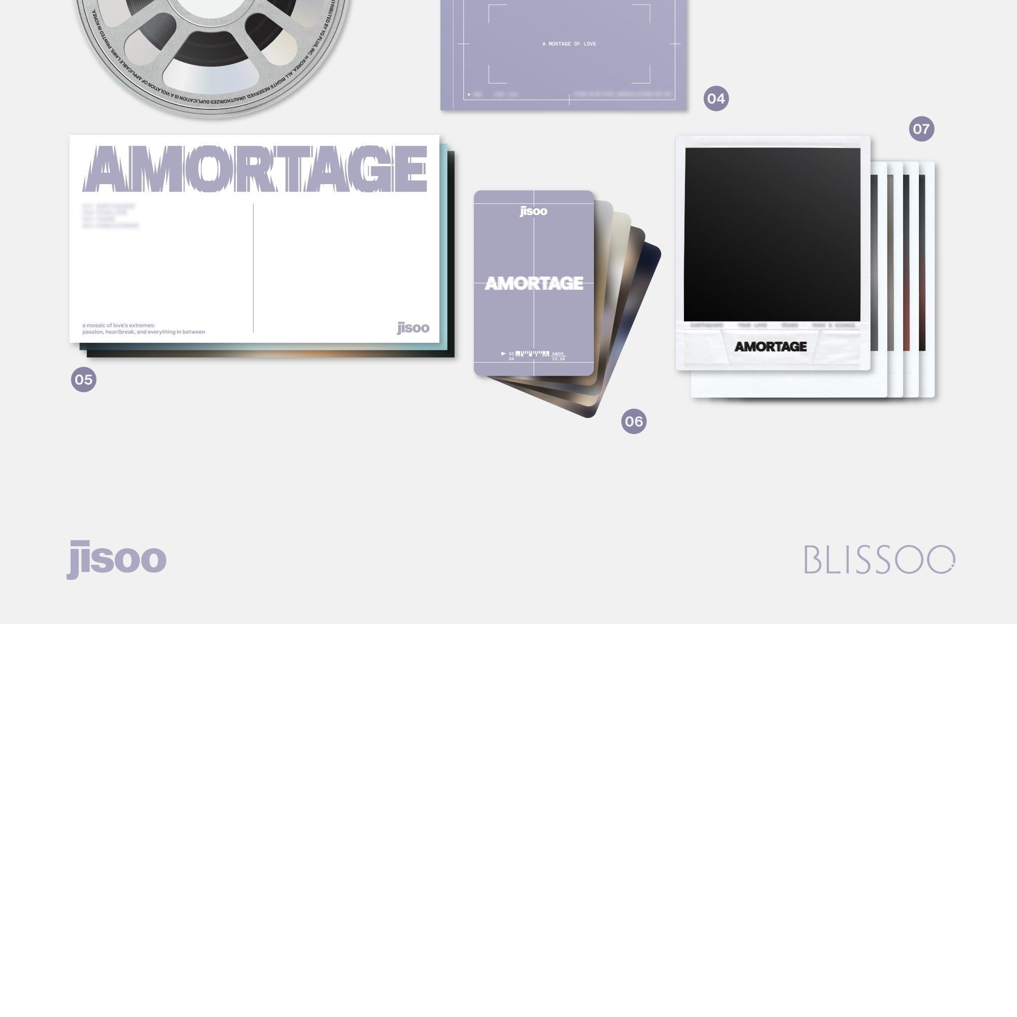 JISOO - JISOO Mini Album [AMORTAGE] DELUXE EDITION (PURPLE Ver /BLACK Ver) album — detail 2 of 4