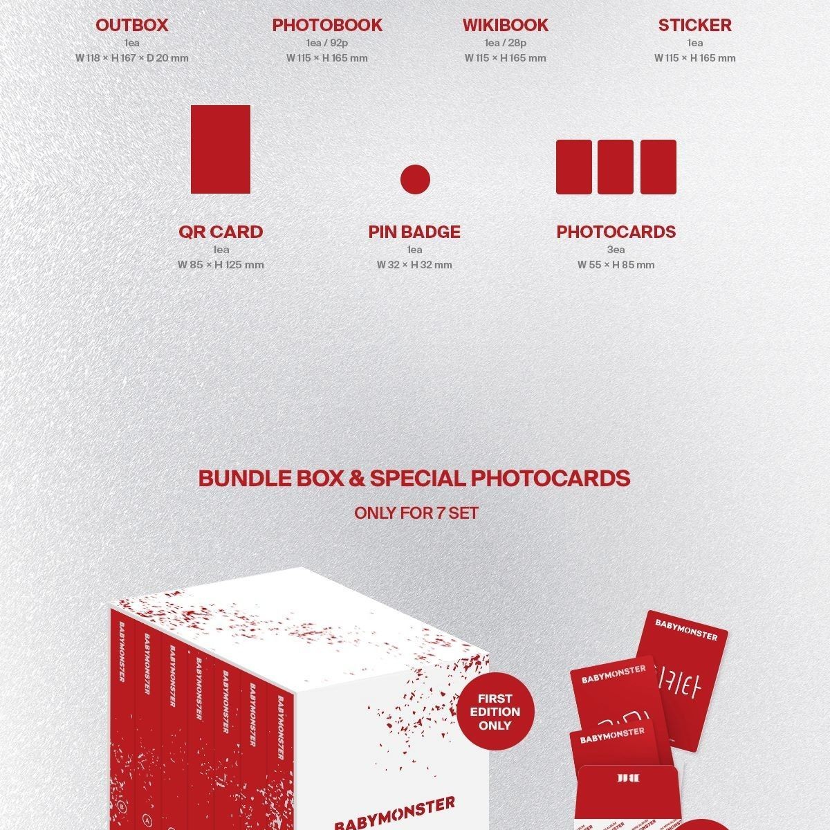 BABYMONSTER - 1st MINI ALBUM [BABYMONS7ER] YG TAG ALBUM VER. album — detail 4 of 5
