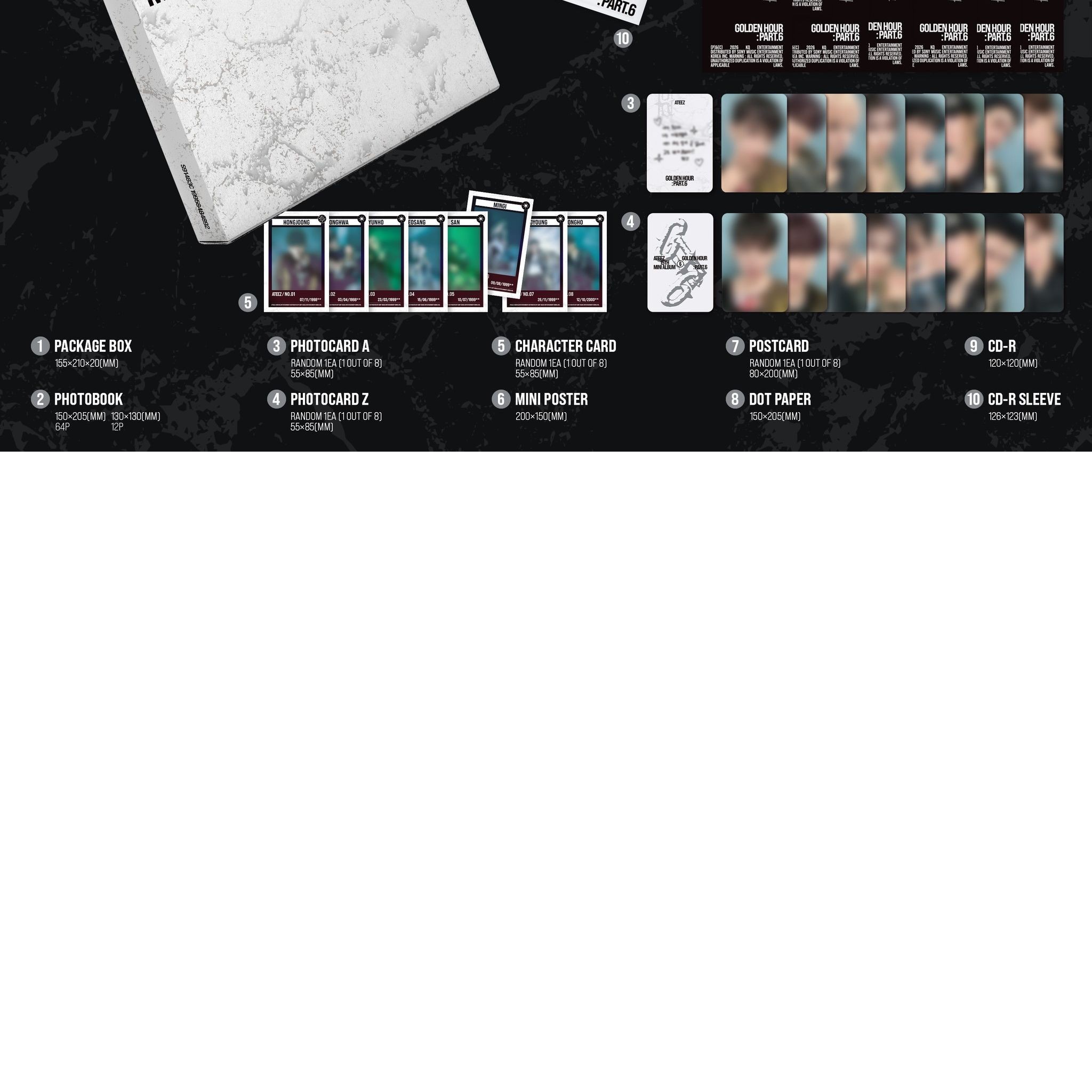 ATEEZ 15TH MINI ALBUM [GOLDEN HOUR : Part.6] (A / DIARY / Z VER.) album — detail 2 of 6