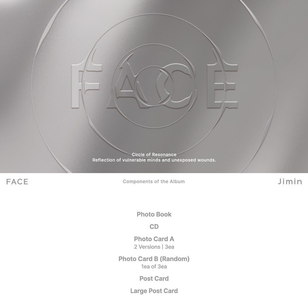 BTS JIMIN - 'FACE' (Photobook ver.) album — detail 1 of 9