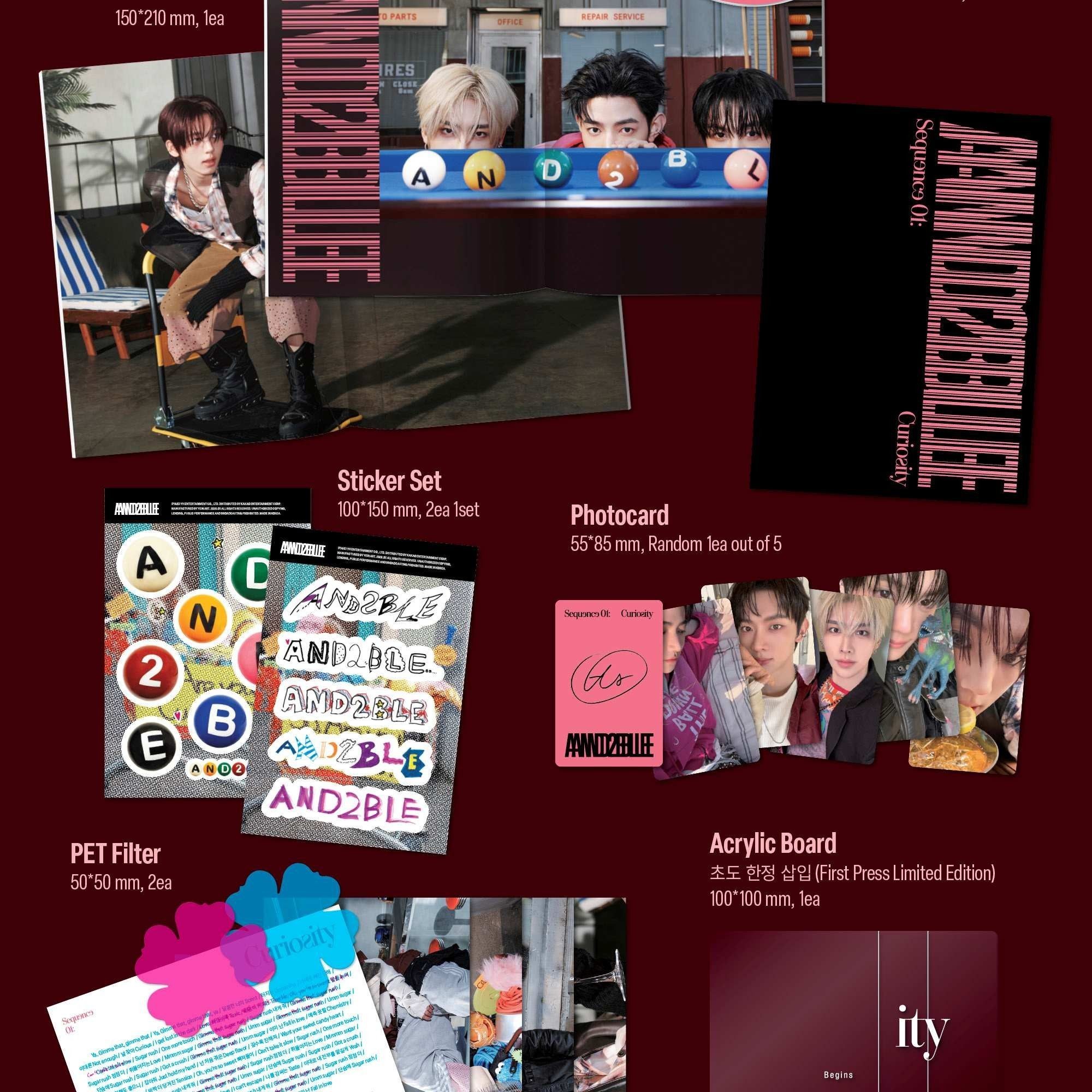 AND2BLE - 1ST MINI ALBUM [SEQUENCE 01: CURIOSITY] (PHOTOBOOK ver.) album — detail 3 of 12