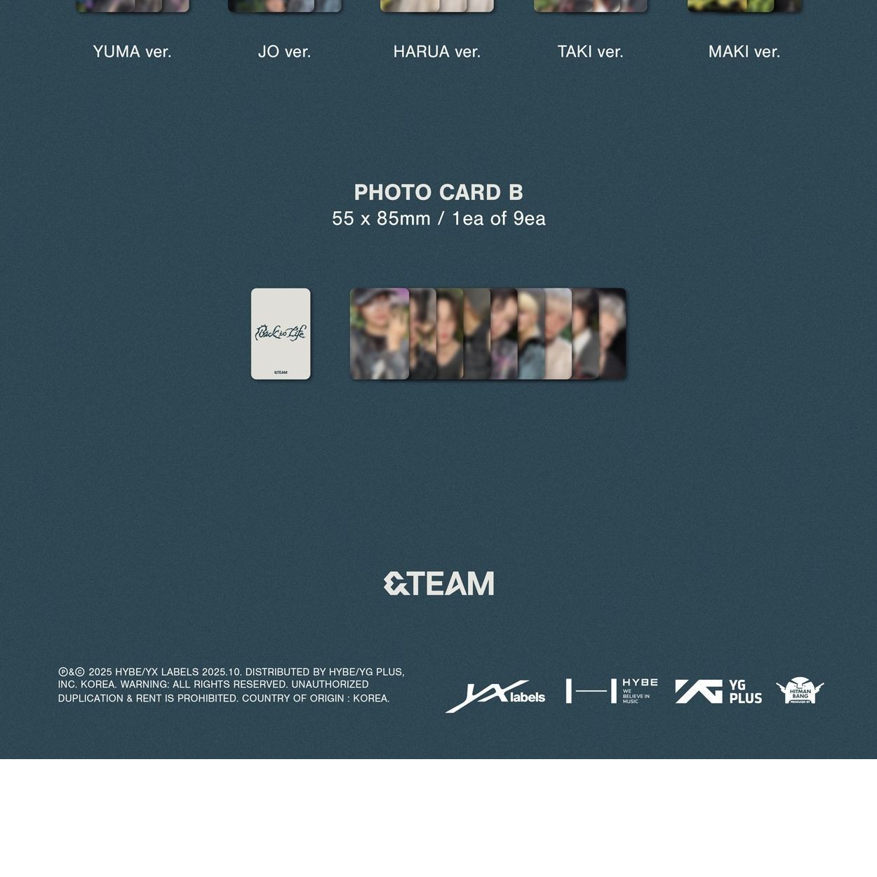 &TEAM - KR 1st Mini Album 'Back to Life' (ROAR ver.) album — detail 7 of 7