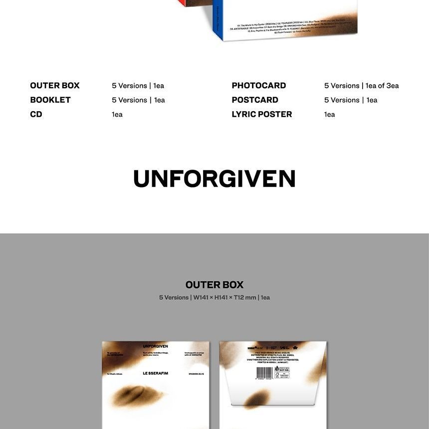 LE SSERAFIM - 1st Studio Album 'UNFORGIVEN' (COMPACT ver.) album — detail 2 of 10