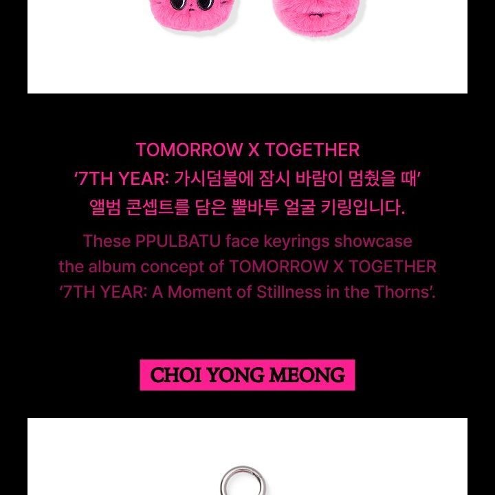 TOMORROW X TOGETHER - '7TH YEAR: A MOMENT OF STILLNESS IN THE THORNS' OFFICIAL MD [PPULBATU FACE KEYRING] — detail 3 of 22