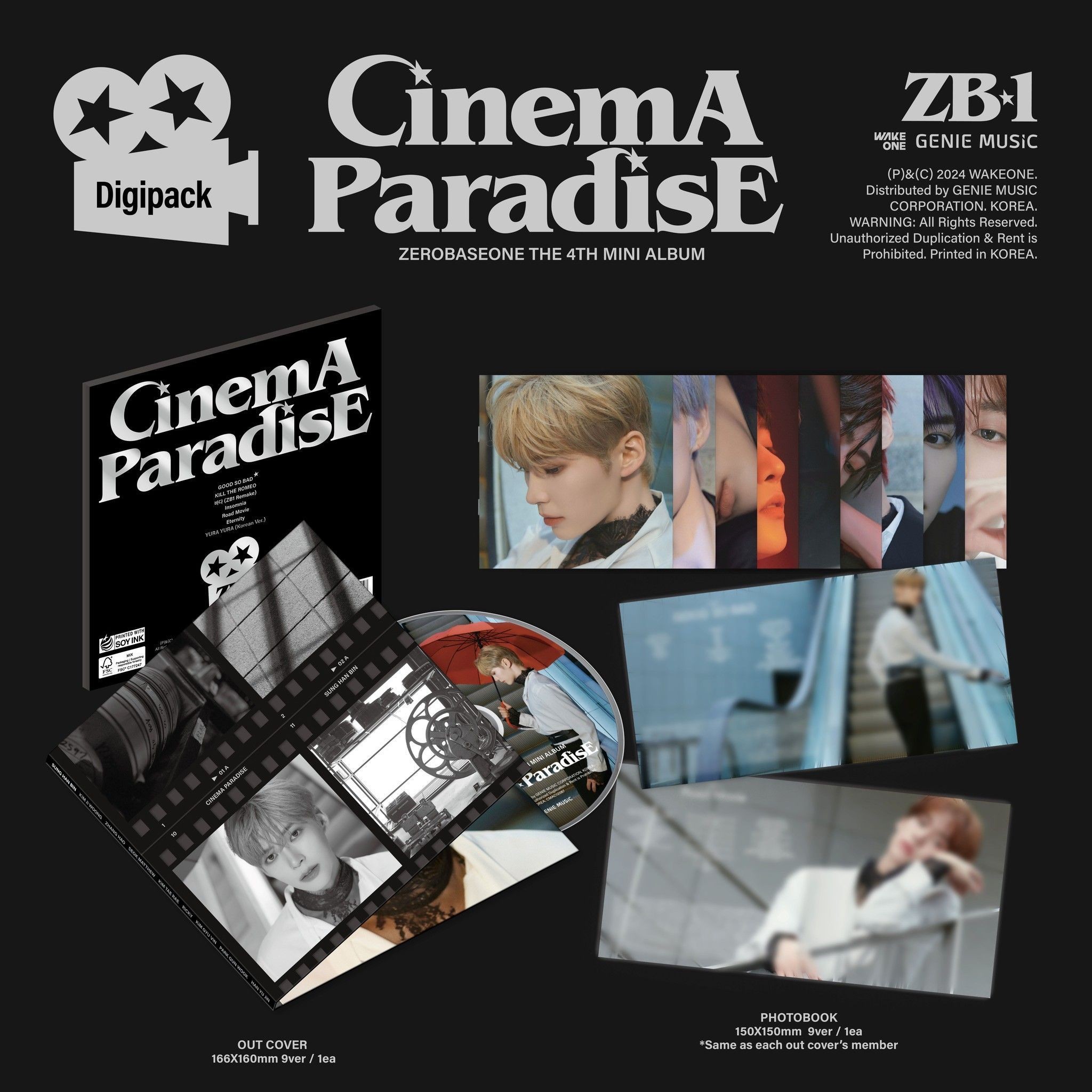 ZEROBASEONE - 4TH MINI ALBUM [CINEMA PARADISE] (DIGIPACK ver.) album — detail 1 of 3