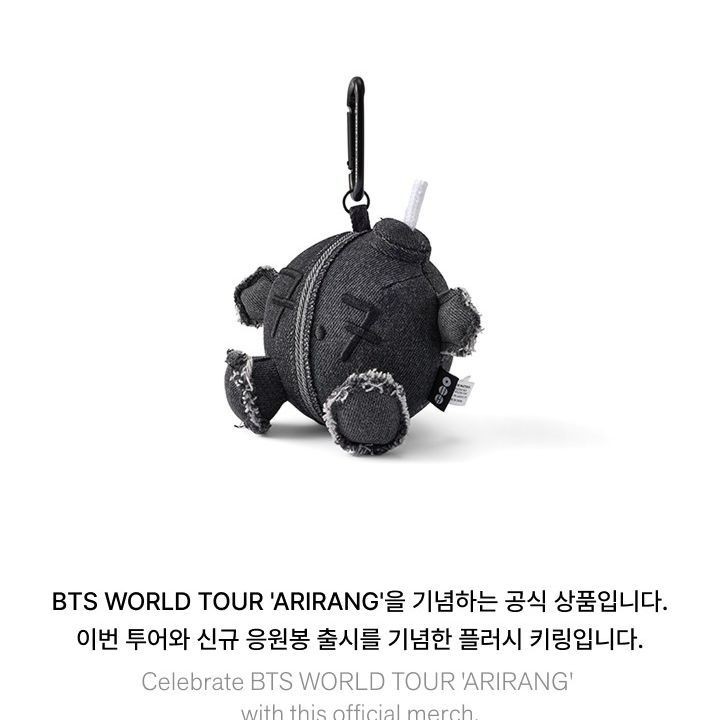 BTS - WORLD TOUR 'ARIRANG' Plush Keyring merchandise — detail 4 of 13