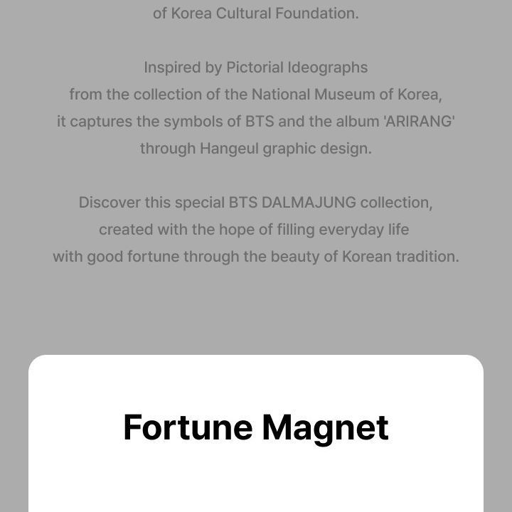 BTS — Fortune Magnet merchandise — detail 3 of 18