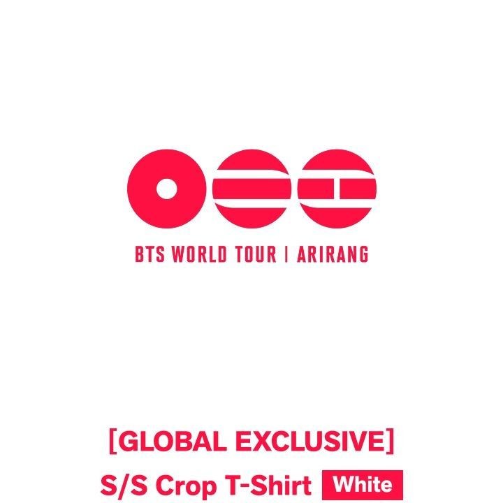 BTS - WORLD TOUR 'ARIRANG' S/S Crop T-Shirt (White) merchandise — detail 1 of 20
