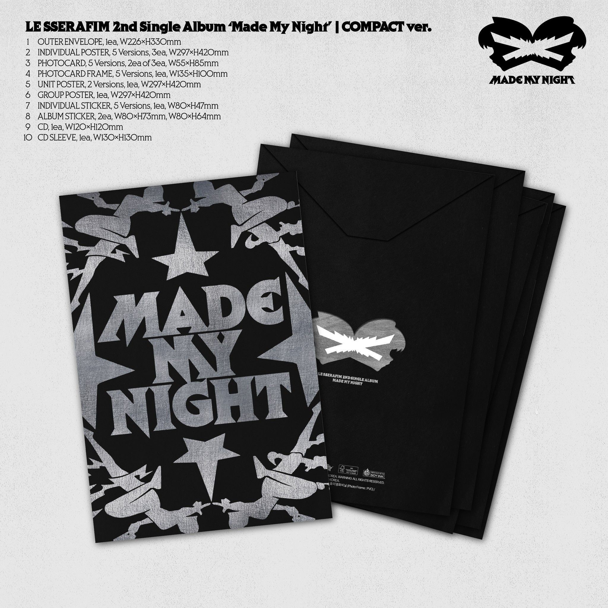 LE SSERAFIM - 2nd Single Album 'Made My Night' (COMPACT ver.) album — detail 1 of 5