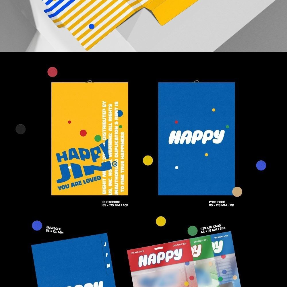BTS JIN - 'Happy' (Weverse Albums ver.) album — detail 3 of 4