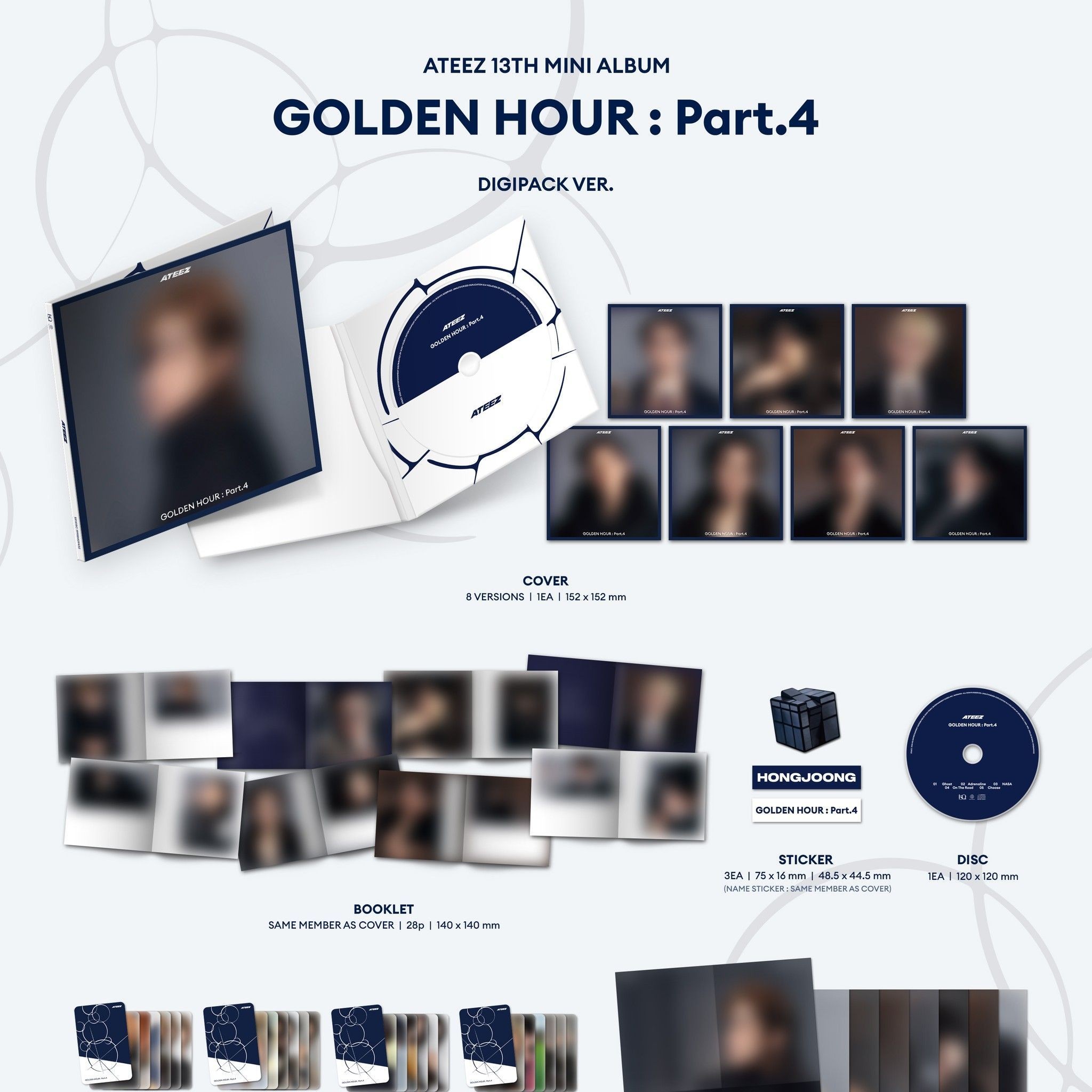 ATEEZ - 13TH MINI ALBUM [GOLDEN HOUR : PART.4] (DIGIPACK ver.) album — detail 1 of 2