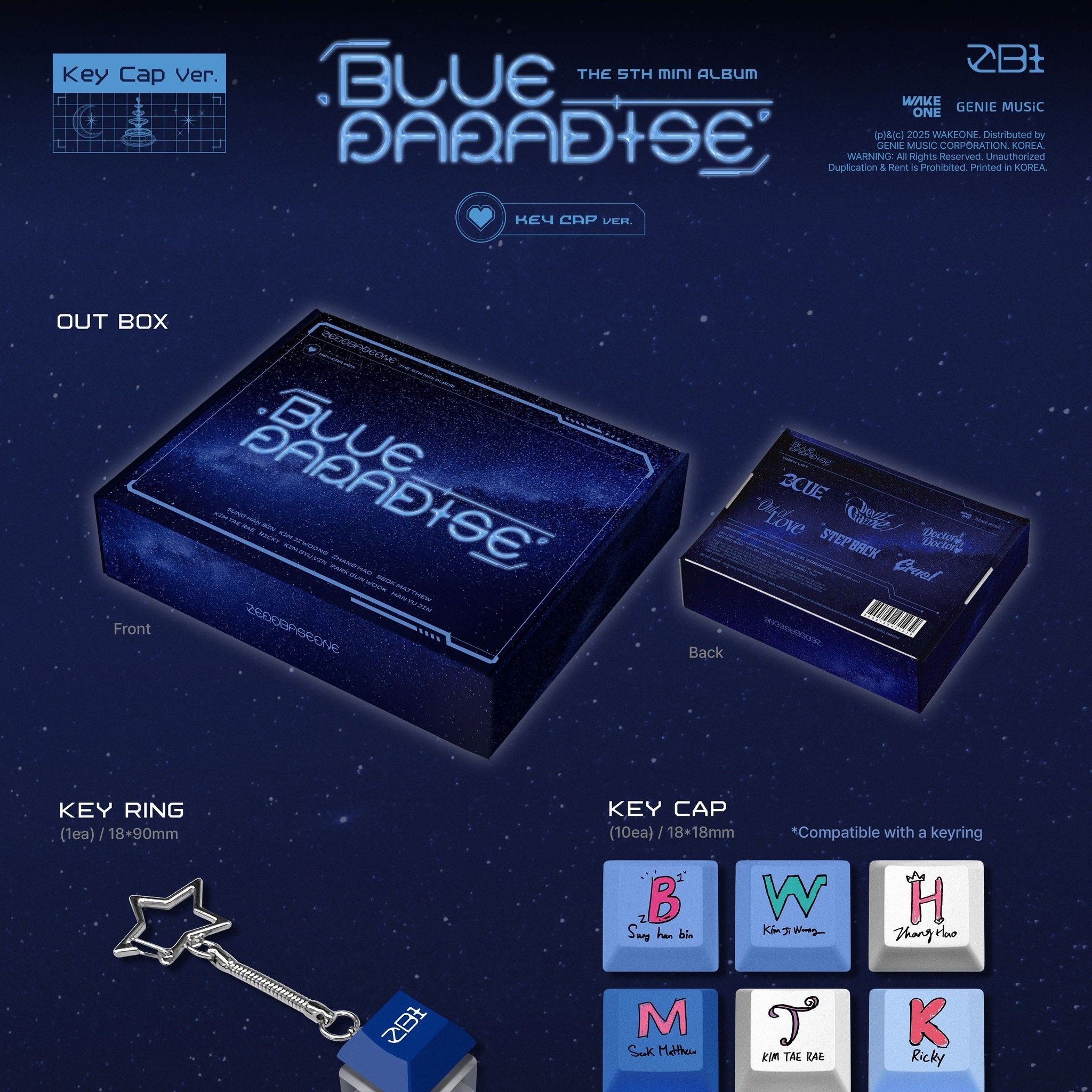 ZEROBASEONE - 5TH MINI ALBUM [BLUE PARADISE] (Key Cap ver.) album — detail 1 of 3