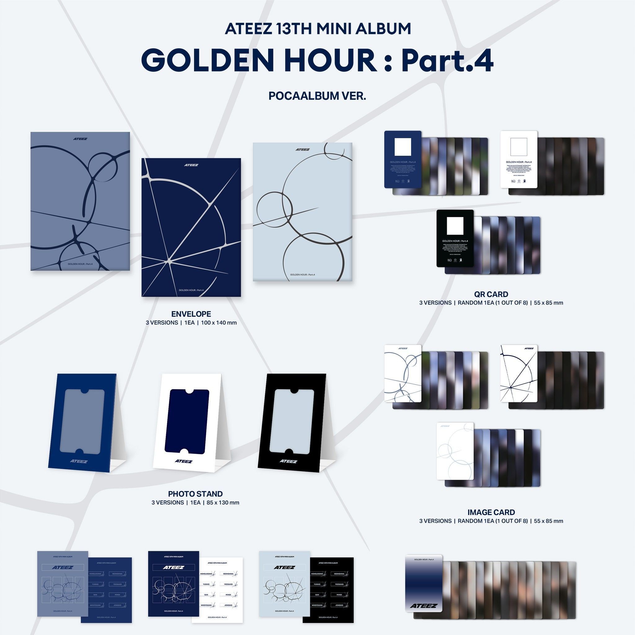 ATEEZ - 13TH MINI ALBUM [GOLDEN HOUR : PART.4] (POCAALBUM ver.) album — detail 1 of 2
