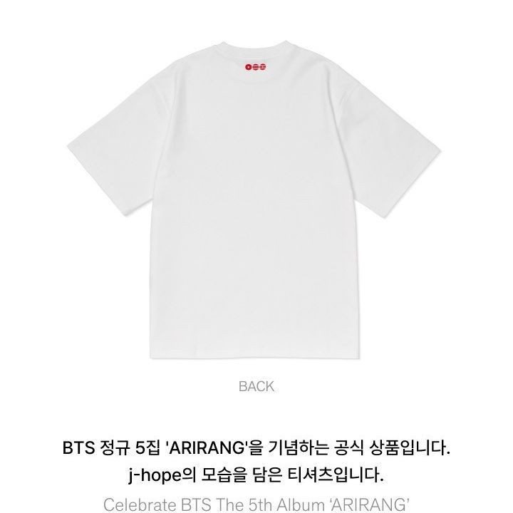 BTS - WORLD TOUR 'ARIRANG' S/S T-Shirt (j-hope) merchandise — detail 3 of 17