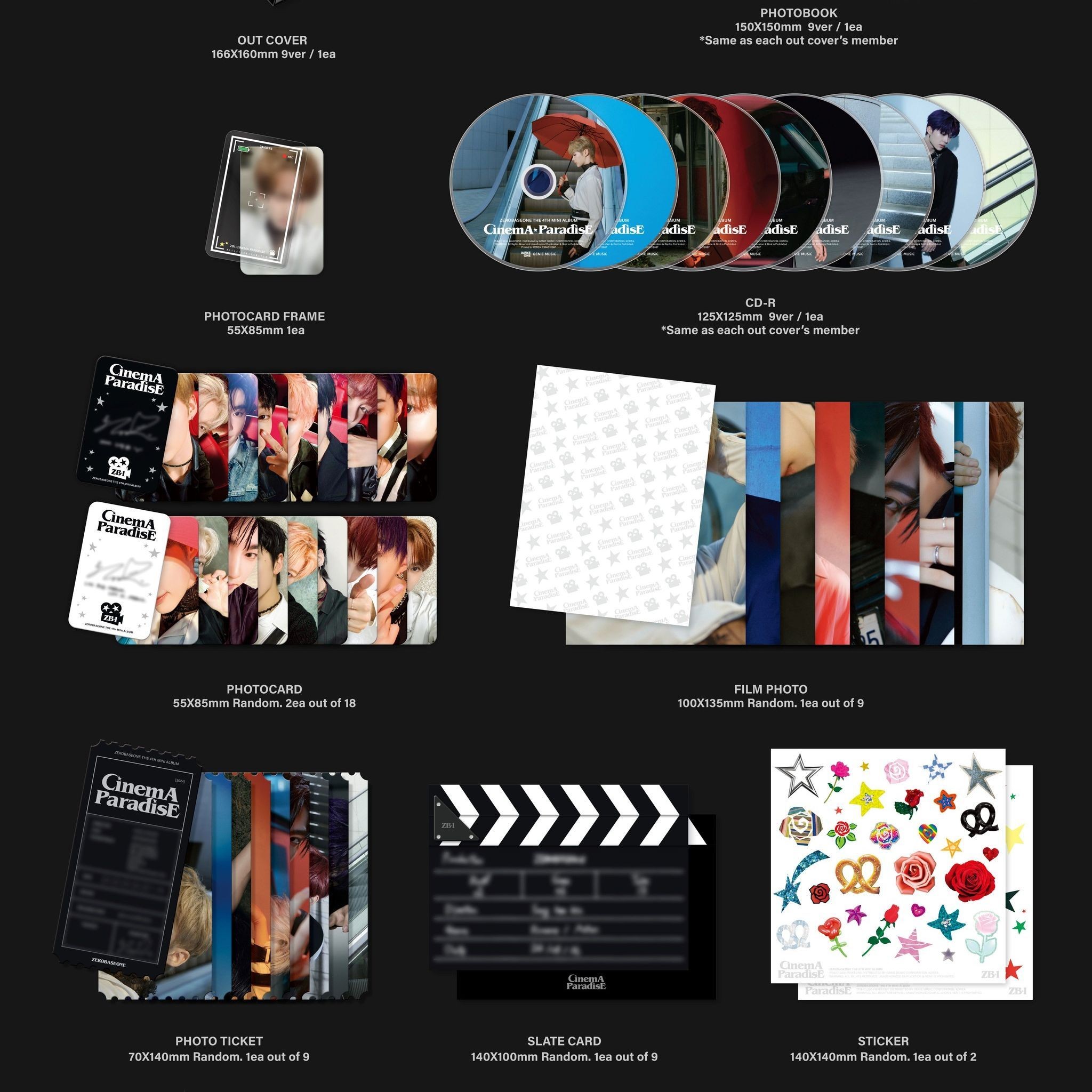 ZEROBASEONE - 4TH MINI ALBUM [CINEMA PARADISE] (DIGIPACK ver.) album — detail 2 of 3