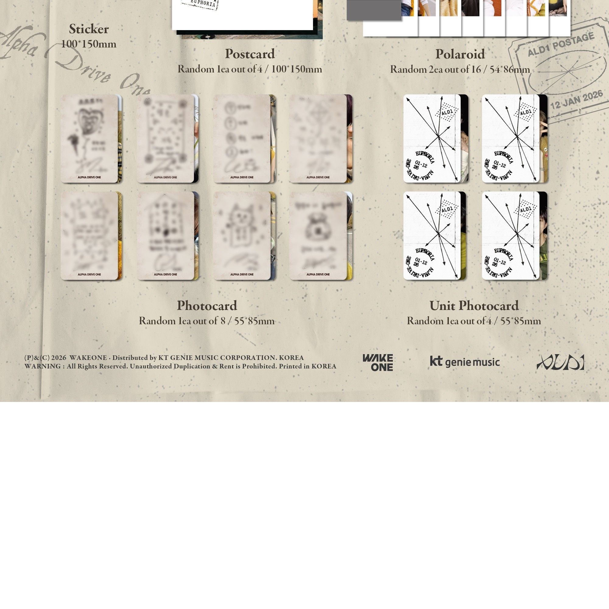 ALPHA DRIVE ONE (알파드라이브원) THE 1ST MINI ALBUM 'EUPHORIA'_STAR ROAD ver. album — detail 3 of 3