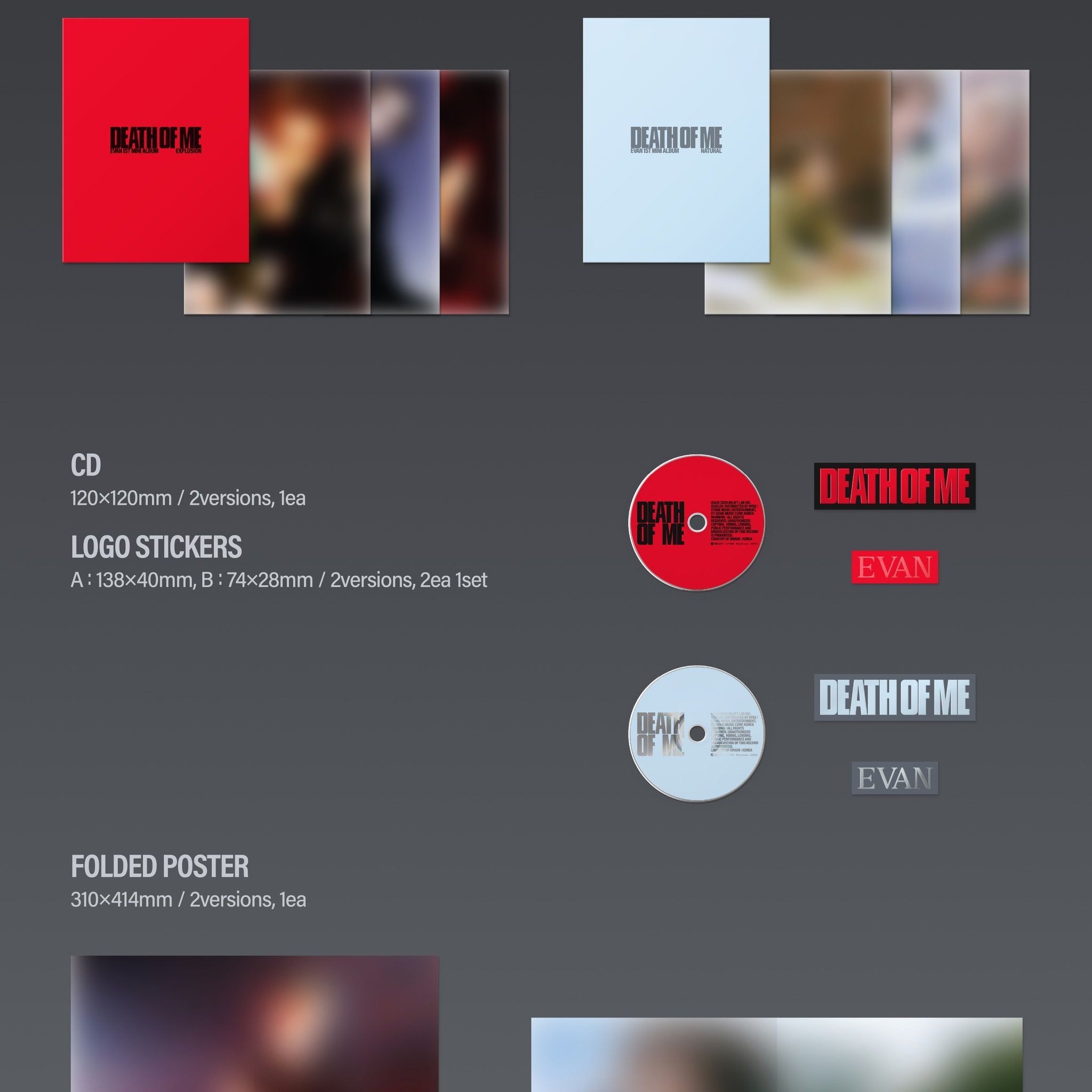 EVAN - DEATH OF ME [EXPLOSION Ver. / NATURAL Ver.] album — detail 3 of 5