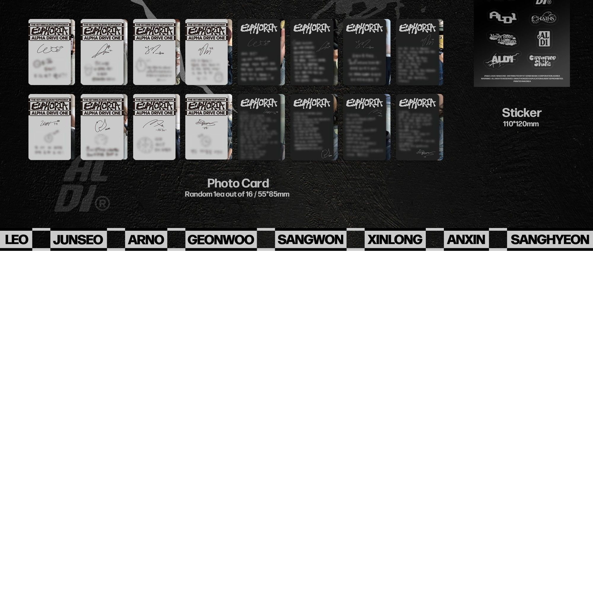 ALPHA DRIVE ONE (알파드라이브원) THE 1ST MINI ALBUM 'EUPHORIA'_FREAK ALARM ver. album — detail 3 of 3