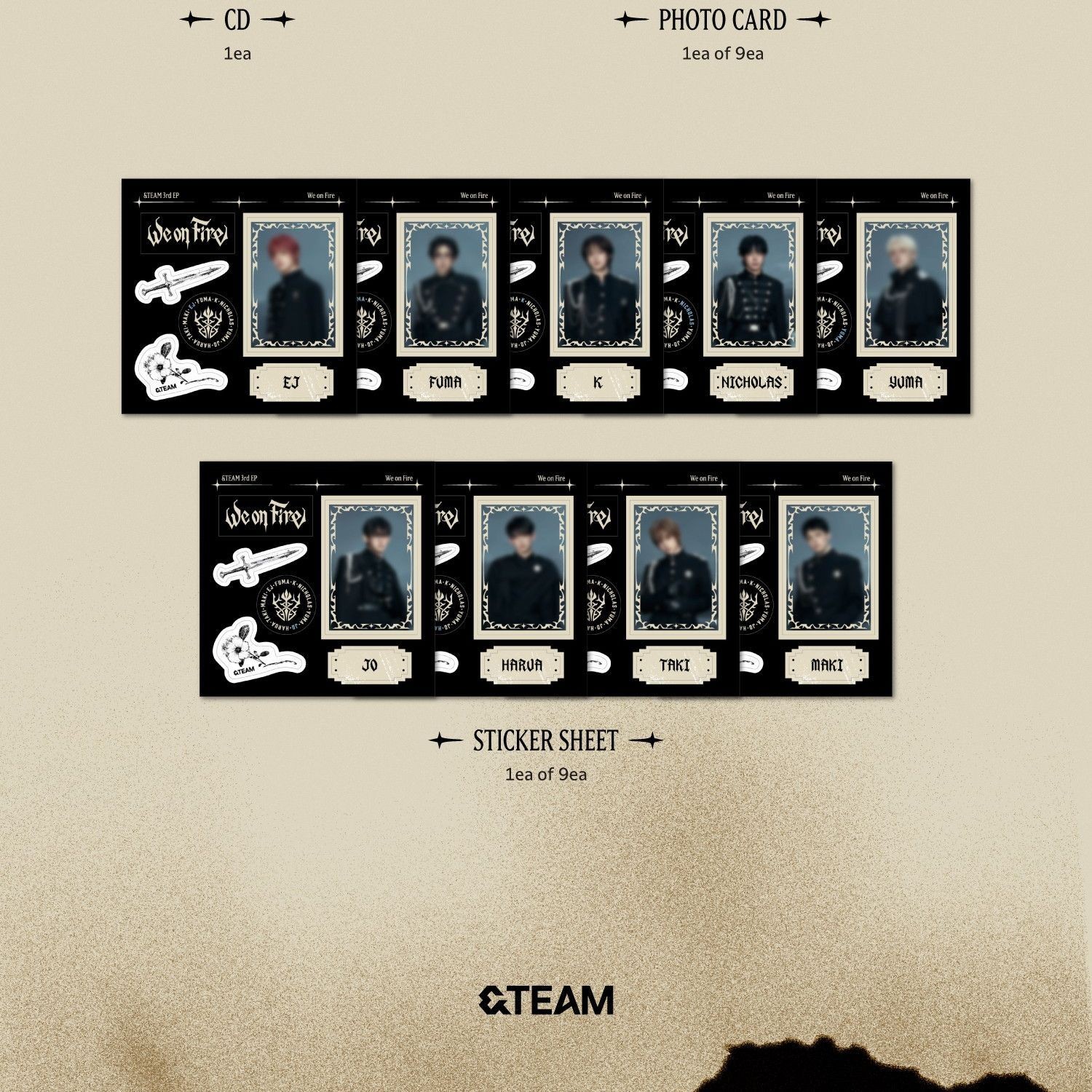 &TEAM - 3rd EP 'We on Fire' (STANDARD EDITION ver.) album — detail 3 of 4