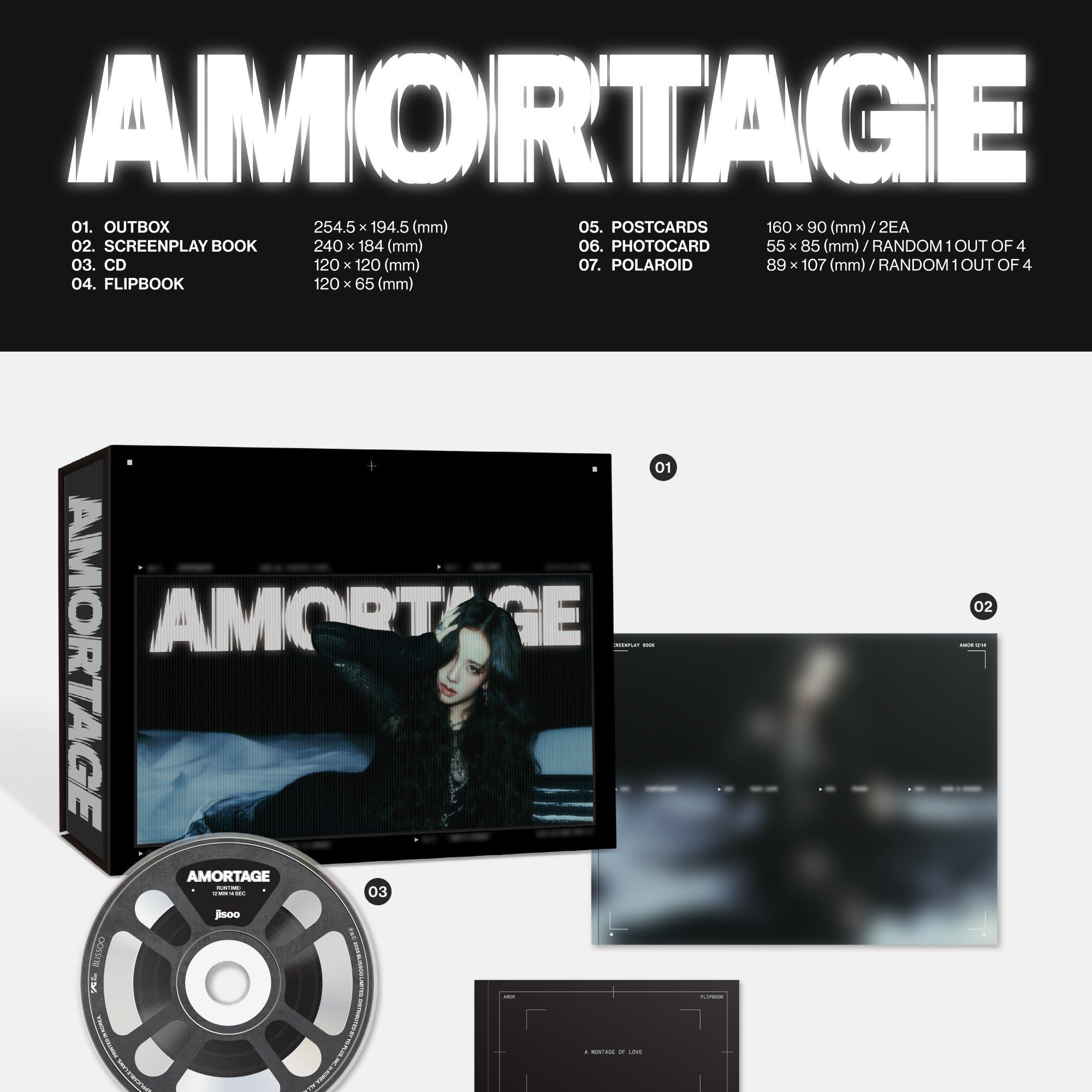 JISOO - JISOO Mini Album [AMORTAGE] DELUXE EDITION (PURPLE Ver /BLACK Ver) album — detail 3 of 4