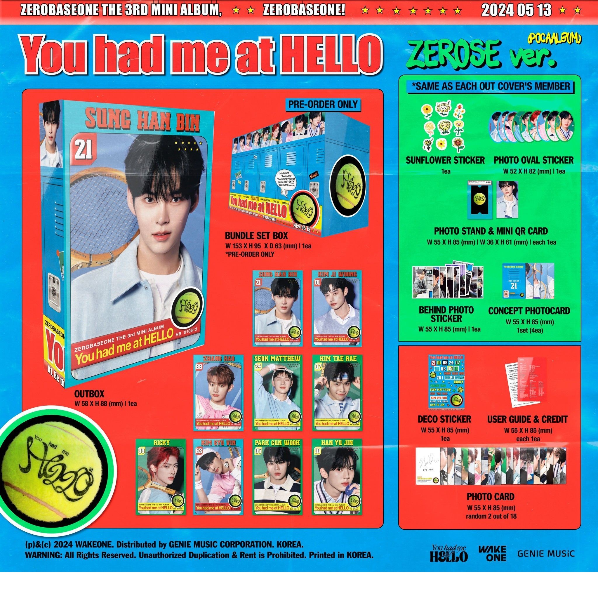 ZEROBASEONE - 3RD MINI ALBUM [You had me at HELLO] (ZEROSE ver.) album — detail 1 of 1
