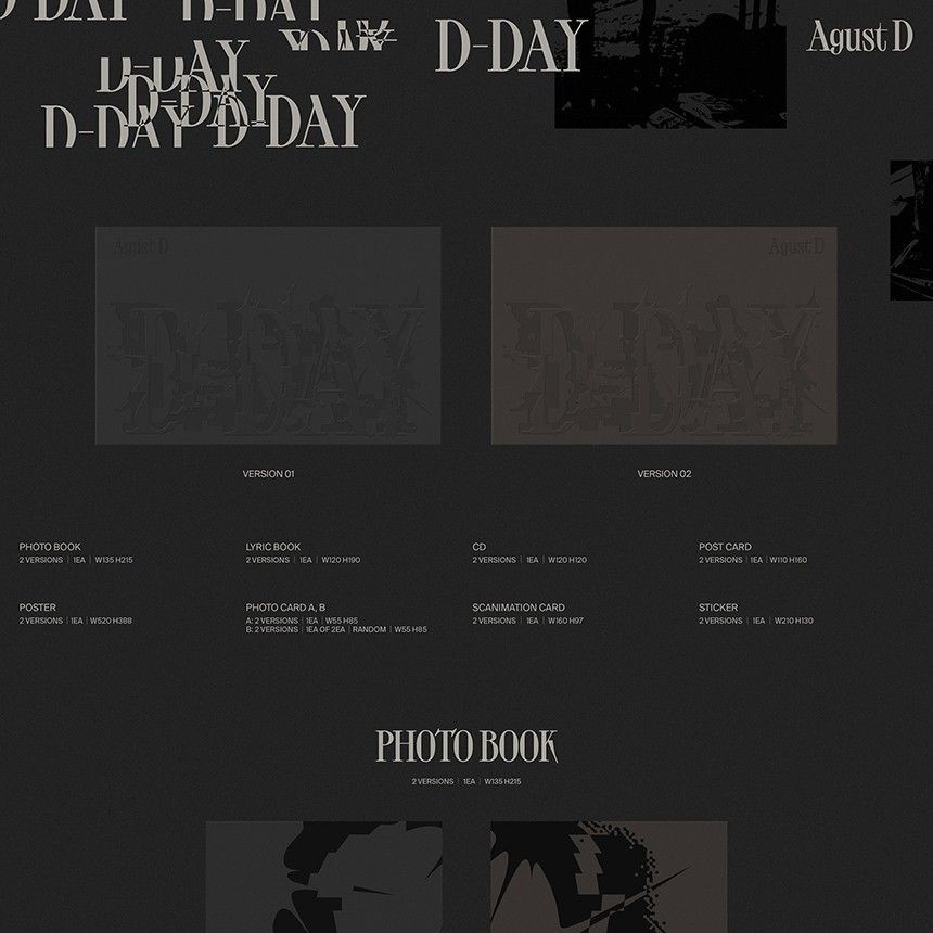 BTS SUGA Agust D - 'D-DAY' (Photobook ver.) album — detail 1 of 8