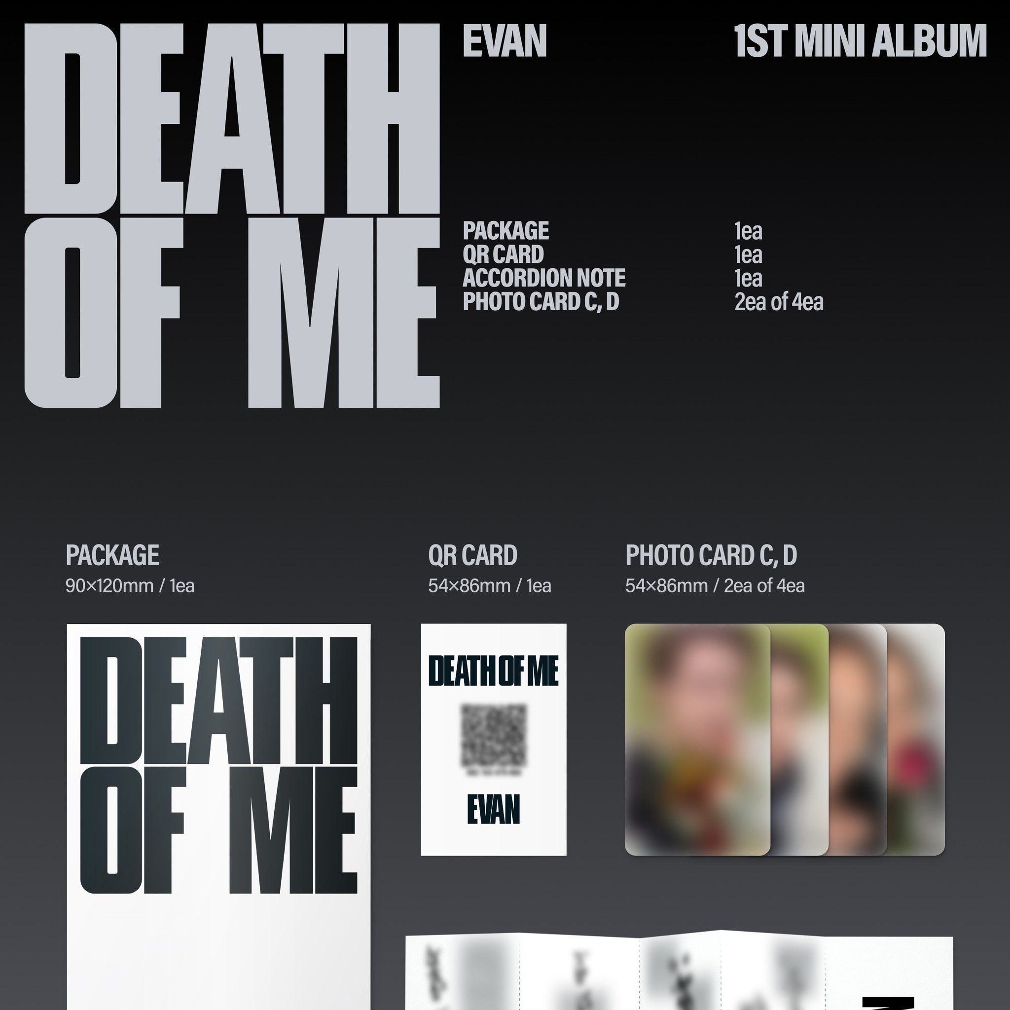 EVAN - DEATH OF ME (Weverse Albums ver.) album — detail 1 of 2