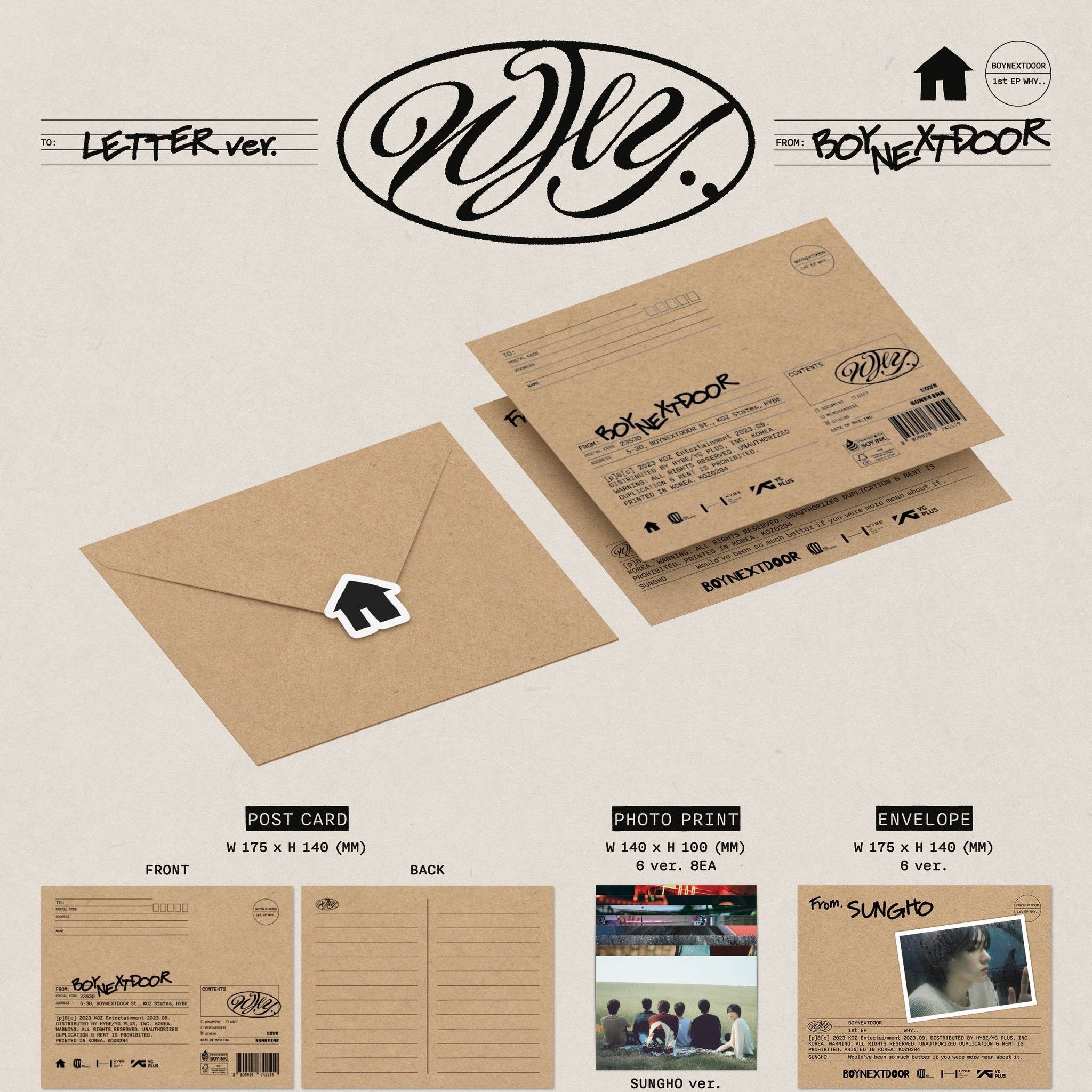 BOYNEXTDOOR - 1st EP 'WHY..' (LETTER ver.) album — detail 1 of 3