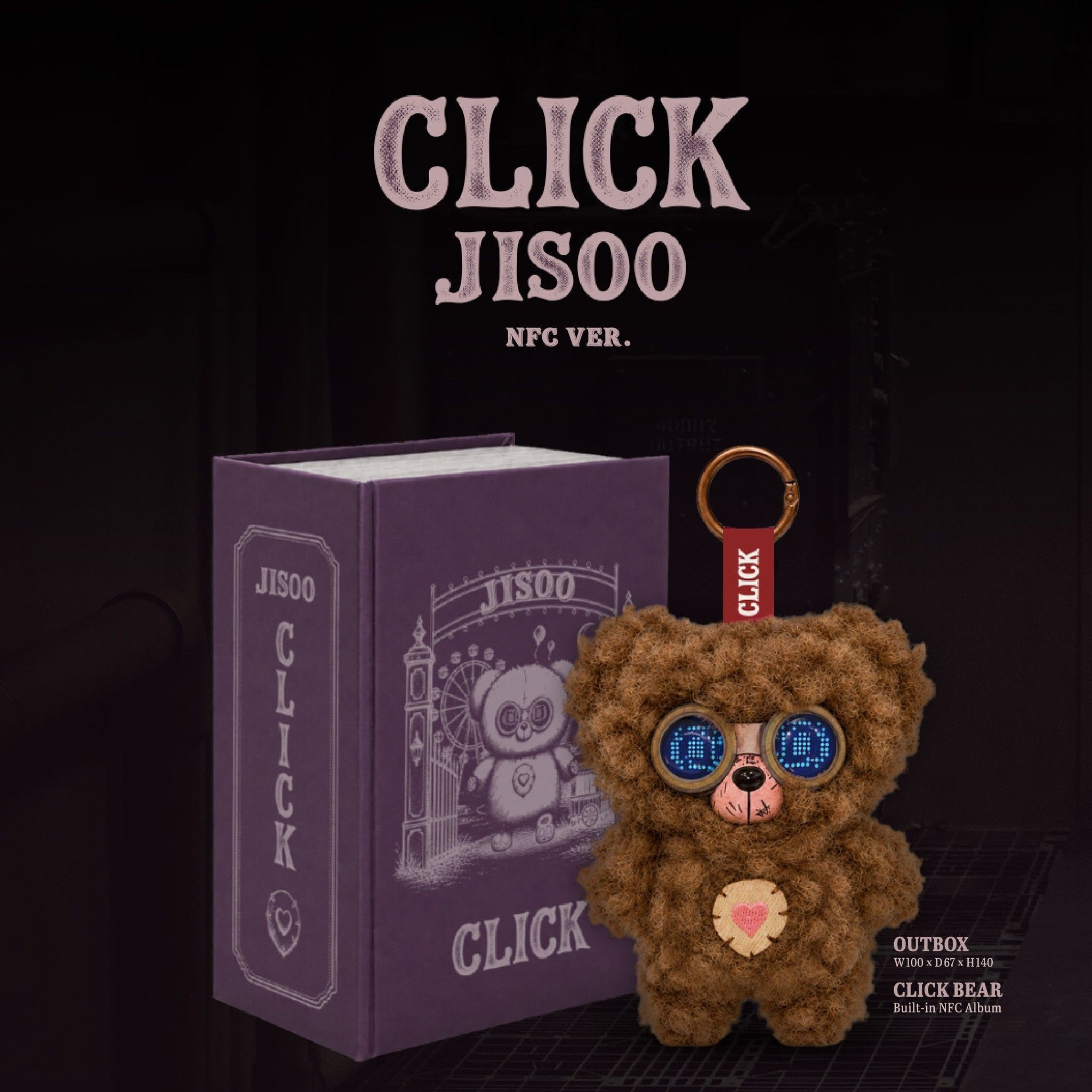 JISOO - SINGLE ALBUM [CLICK] (CLICK BABY BEAR NFC ver.) album — detail 1 of 2