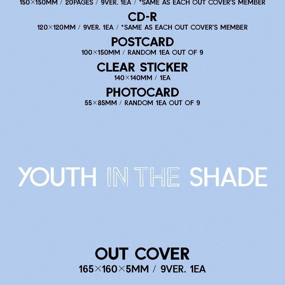 ZEROBASEONE - 1ST MINI ALBUM [YOUTH IN THE SHADE] (DIGIPACK ver.) album — detail 3 of 12
