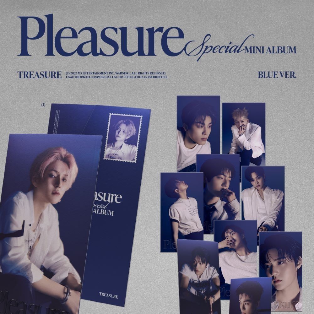 TREASURE - Special Mini Album 'PLEASURE' (BLUE ver.) album — detail 1 of 3