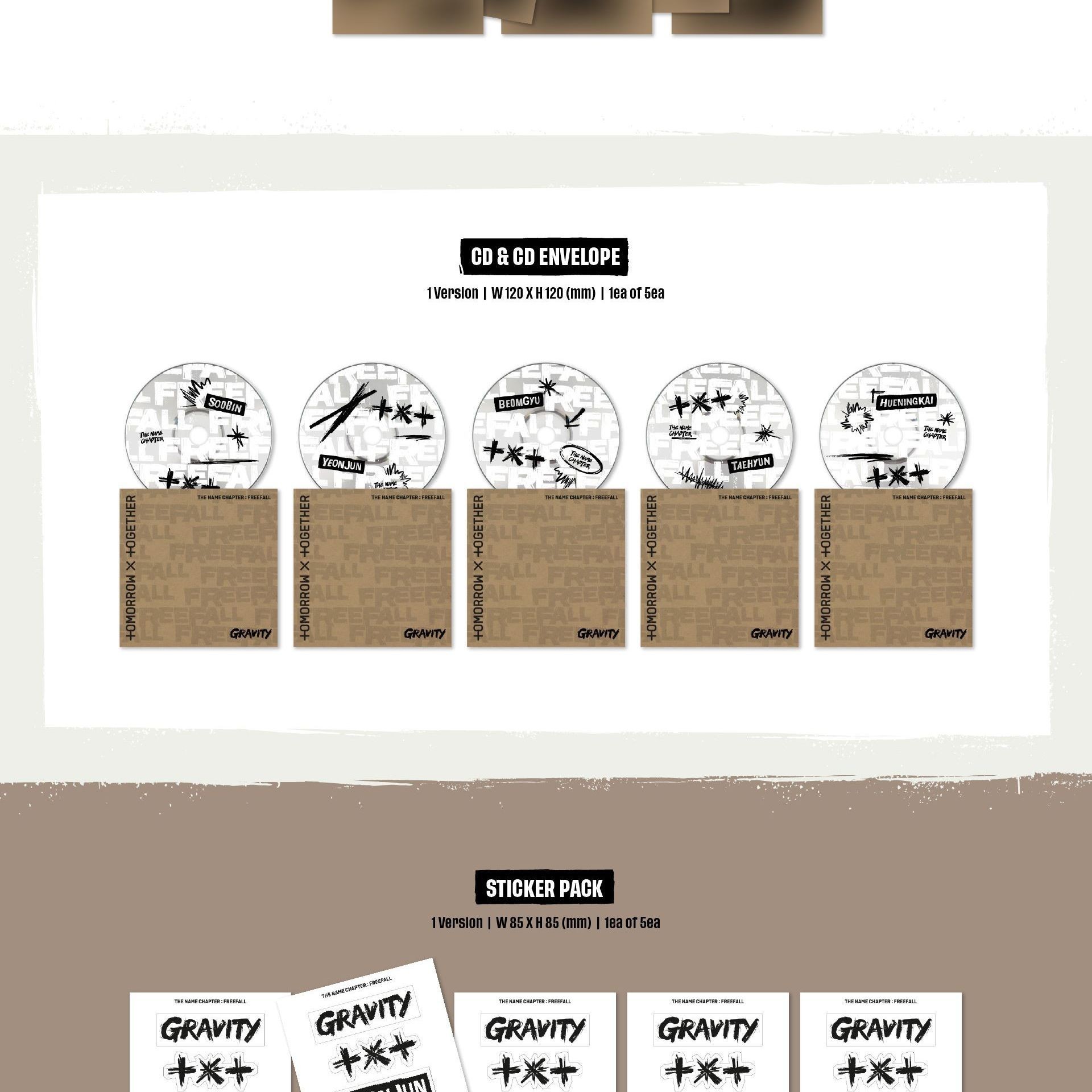 TOMORROW X TOGETHER - 'The Name Chapter: FREEFALL' (GRAVITY ver.) album — detail 3 of 6