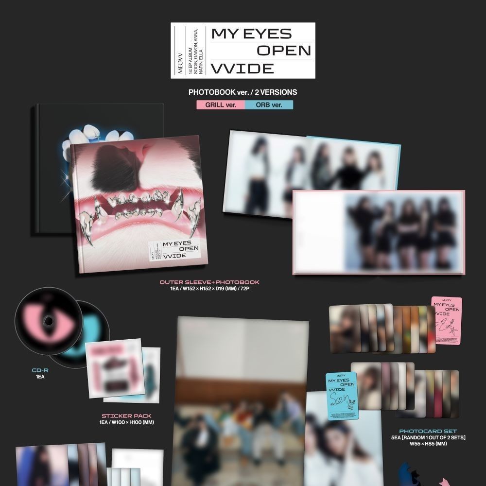 MEOVV - 1st EP ALBUM 'MY EYES OPEN VVIDE' (PHOTOBOOK ver.) album — detail 1 of 2