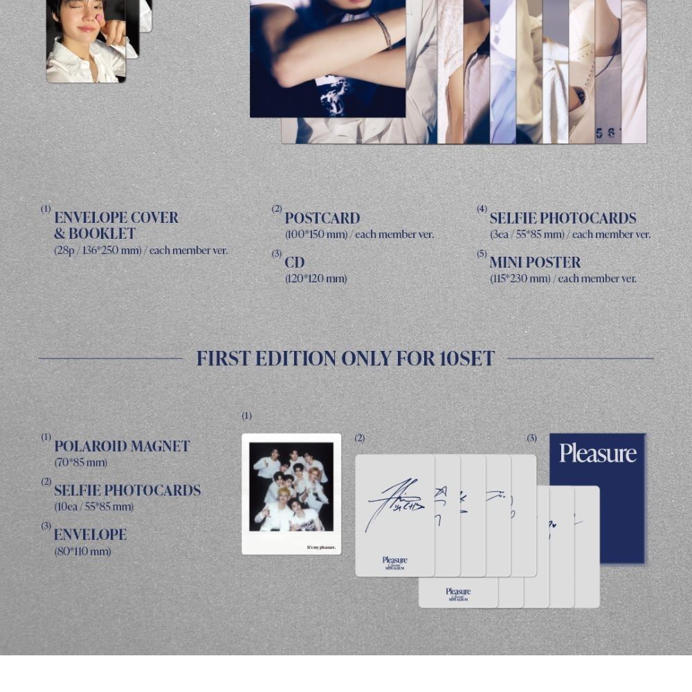 TREASURE - Special Mini Album 'PLEASURE' (BLUE ver.) album — detail 3 of 3