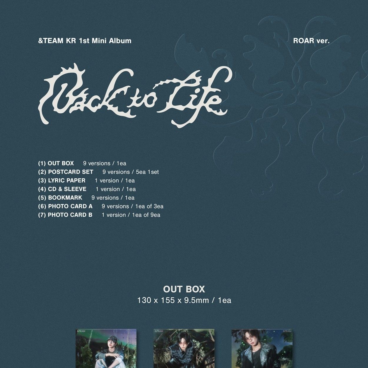 &TEAM - KR 1st Mini Album 'Back to Life' (ROAR ver.) album — detail 1 of 7
