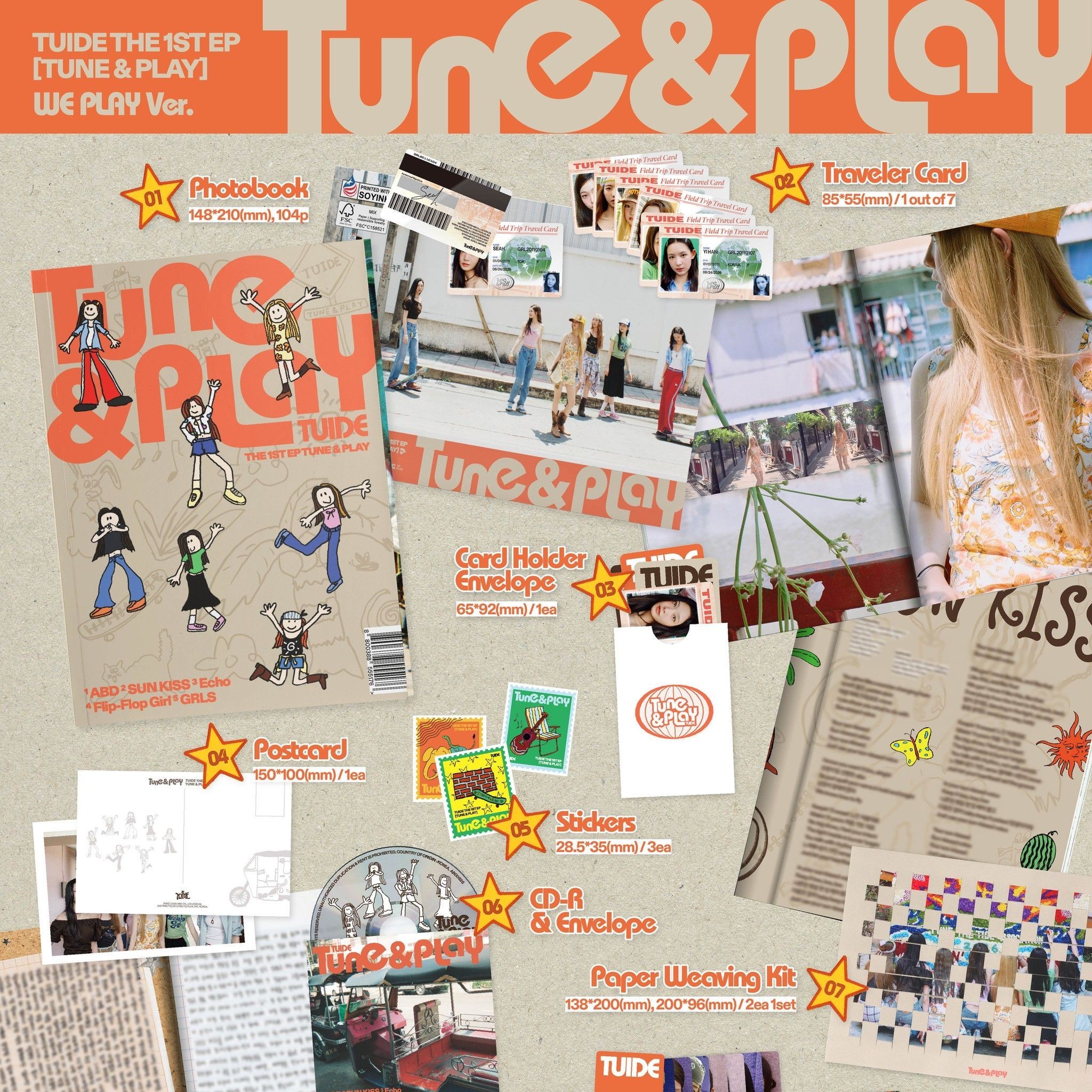 TUIDE - The 1st EP [TUNE & PLAY] album — detail 3 of 4