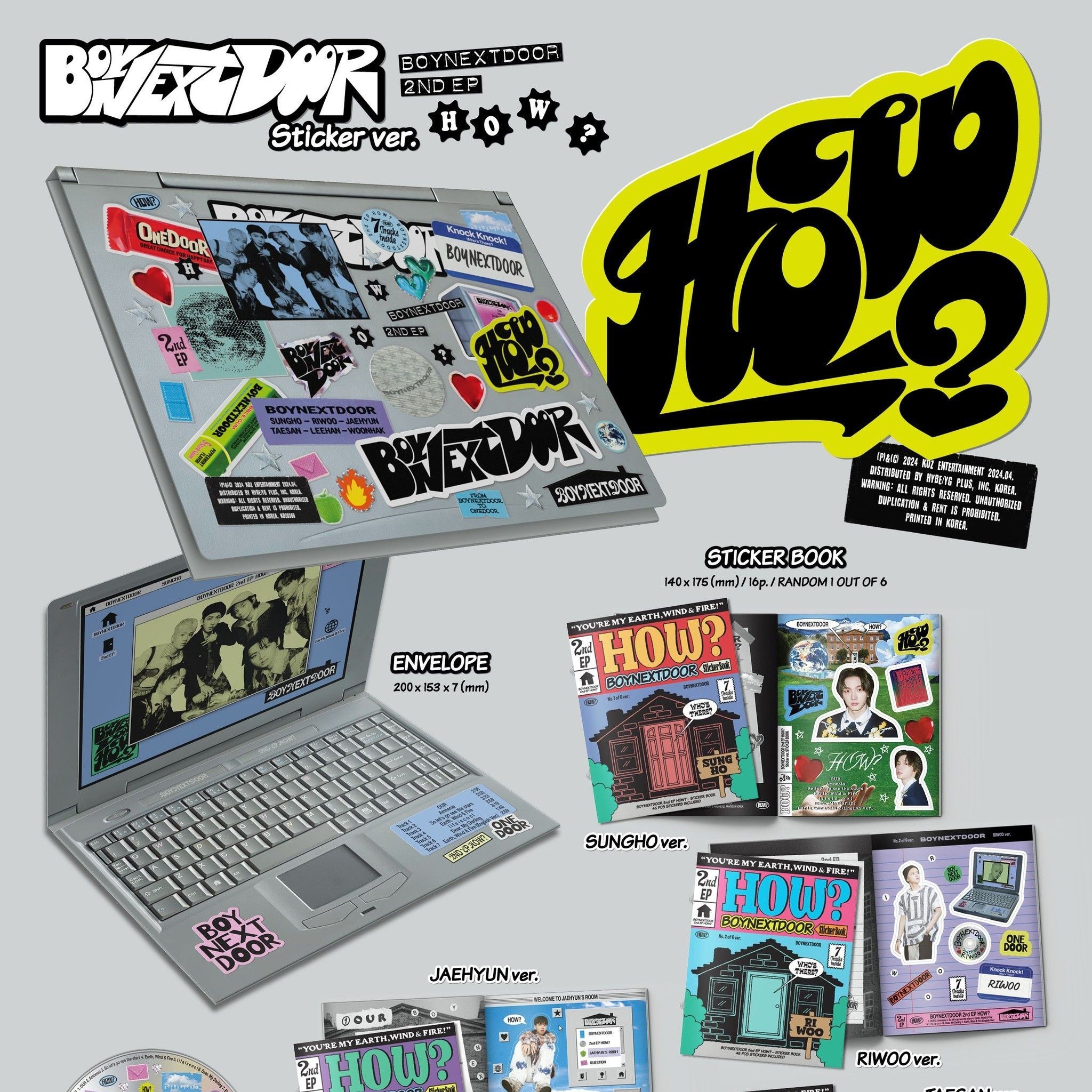 BOYNEXTDOOR - 2nd EP 'HOW?' (Sticker ver.) album — detail 1 of 3
