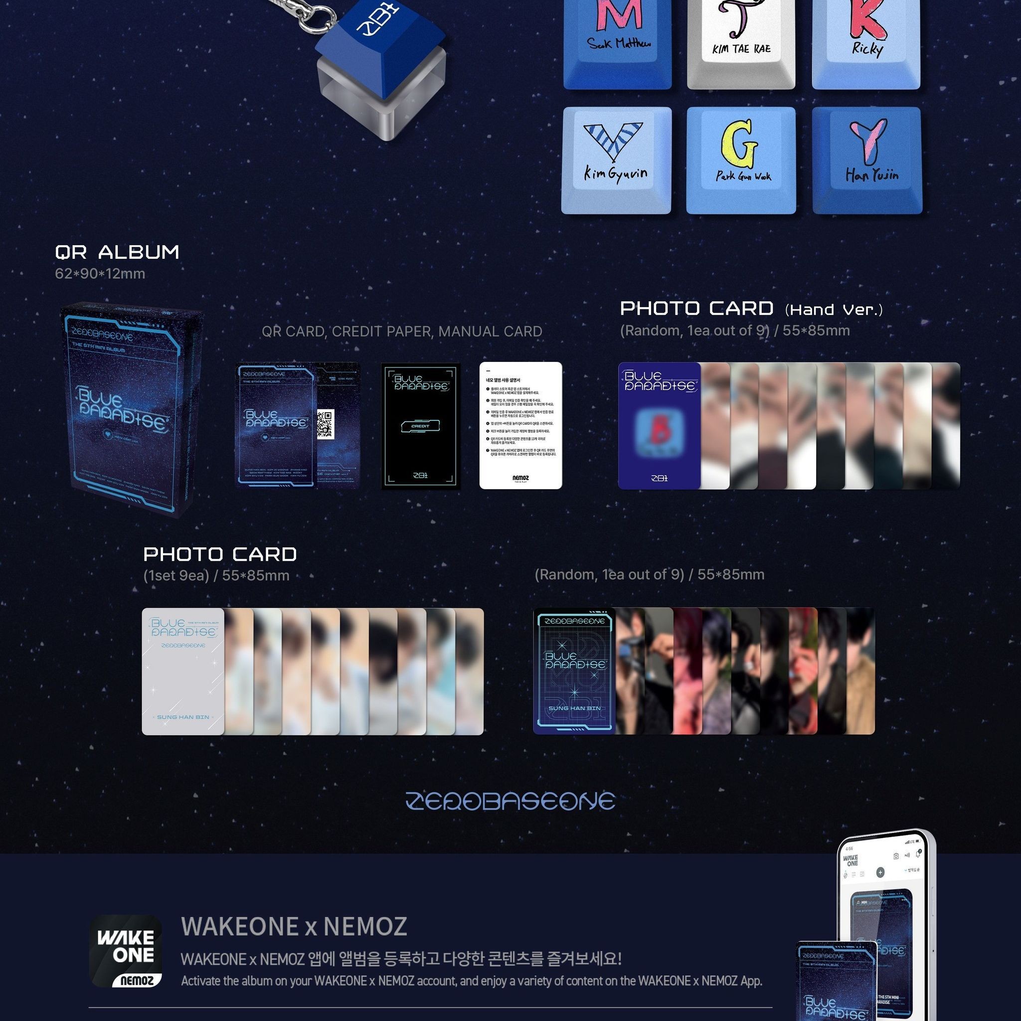 ZEROBASEONE - 5TH MINI ALBUM [BLUE PARADISE] (Key Cap ver.) album — detail 2 of 3